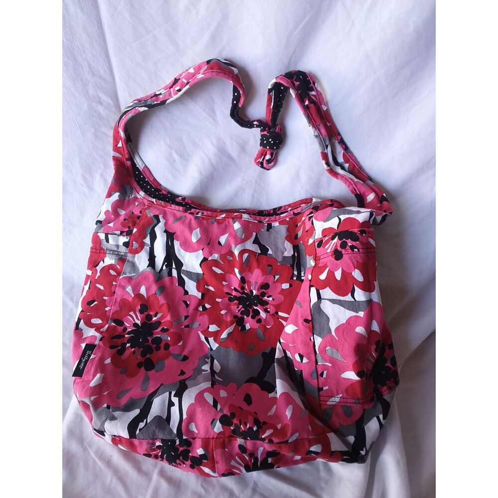 Retired Thirty One Bold Bloom Reversible Hobo Bag